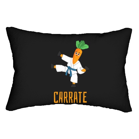Carrate Carrot Lover Karate Coach Martial Artist Lumbar Pillows