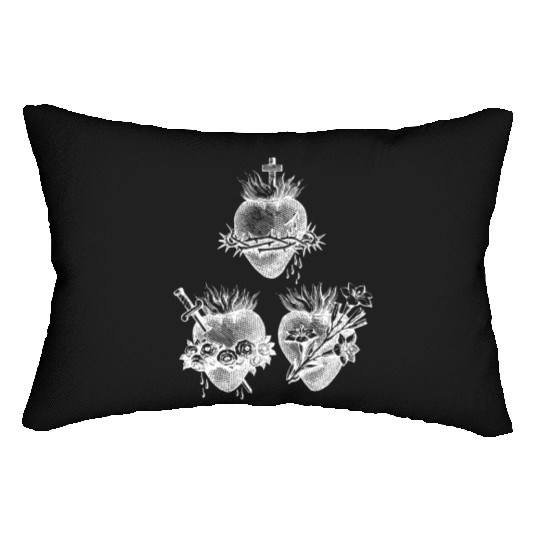 Sacred Heart of Jesus and Immaculate Heart of Mary Lumbar Pillows