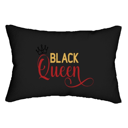 Black queen Lumbar Pillows