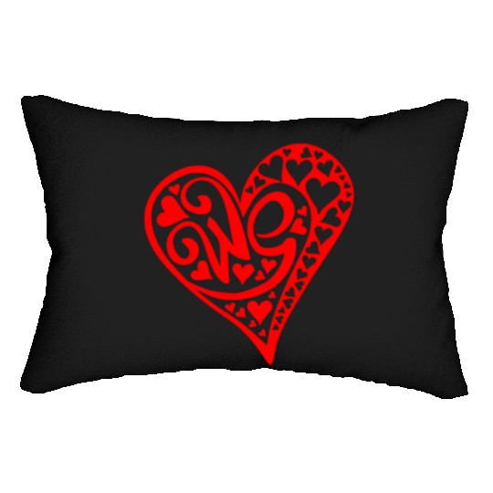 Galentines Day Red Heart We Valentines Day2 Lumbar Pillows