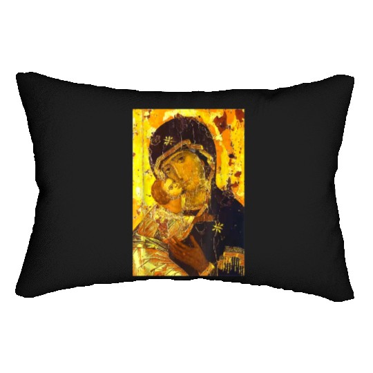 Theotokos Icon Our Lady of Vladamir Mother God Vir Lumbar Pillows