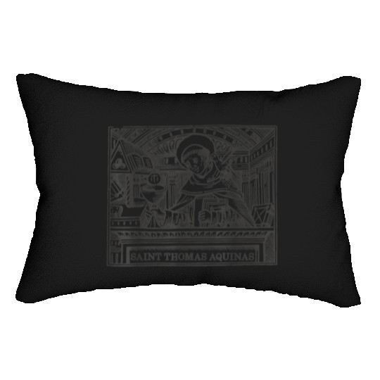 St Thomas Aquinas Patron Saint Students Catholic S Lumbar Pillows