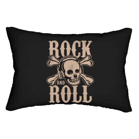 Live it loud with rock and roll art Lumbar Pillows