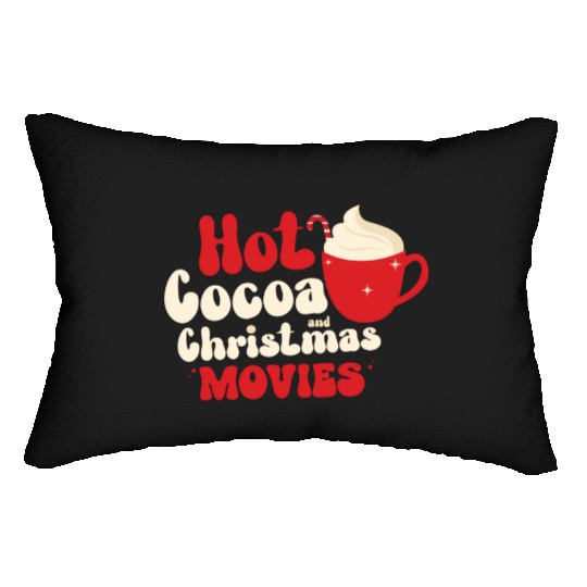 Hot cocoa Christmas movies Lumbar Pillows