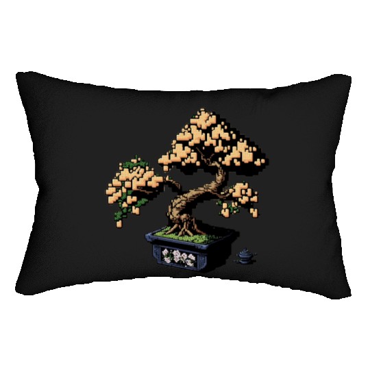 8 Bit Bonsai Tree Lumbar Pillows