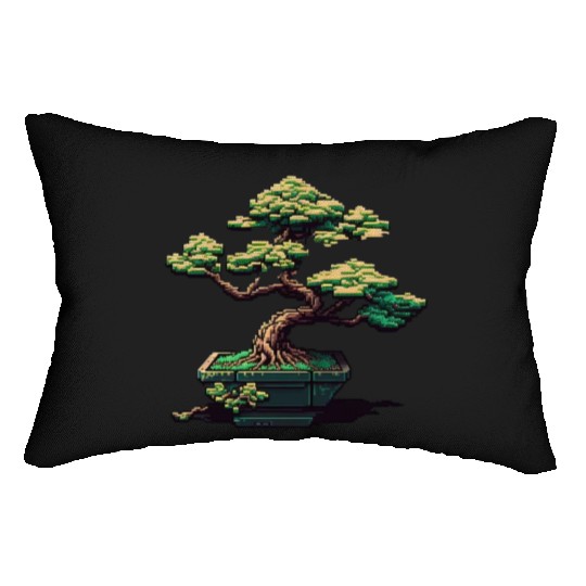 8 Bit Bonsai Tree Lumbar Pillows