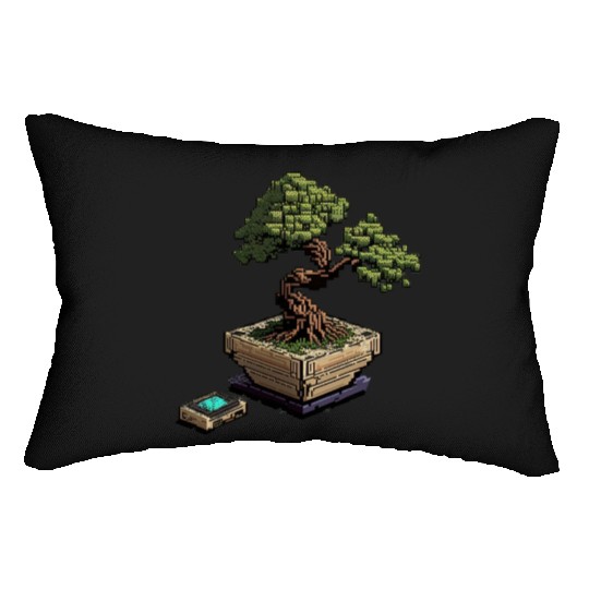 8 Bit Bonsai Tree Lumbar Pillows