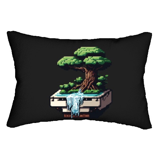 8 Bit Bonsai Tree Lumbar Pillows