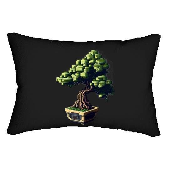 8 Bit Bonsai Tree Lumbar Pillows