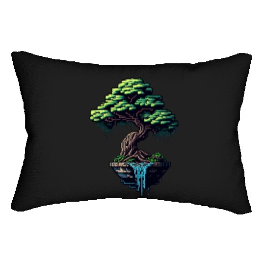 8 Bit Bonsai Tree Lumbar Pillows