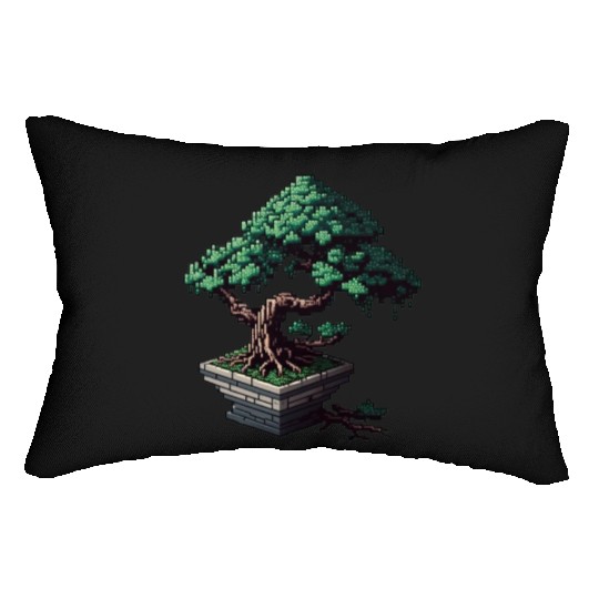 8 Bit Bonsai Tree Lumbar Pillows