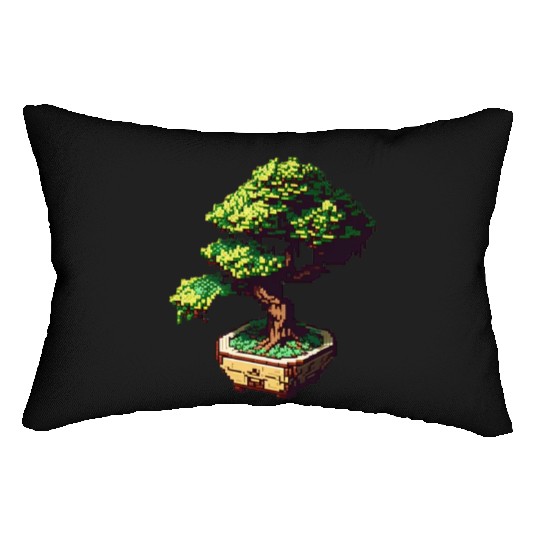 8 Bit Bonsai Tree Lumbar Pillows