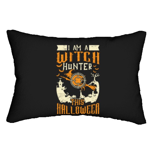 Witch Hunter Scary Witches Spooky Witch Halloween Lumbar Pillows