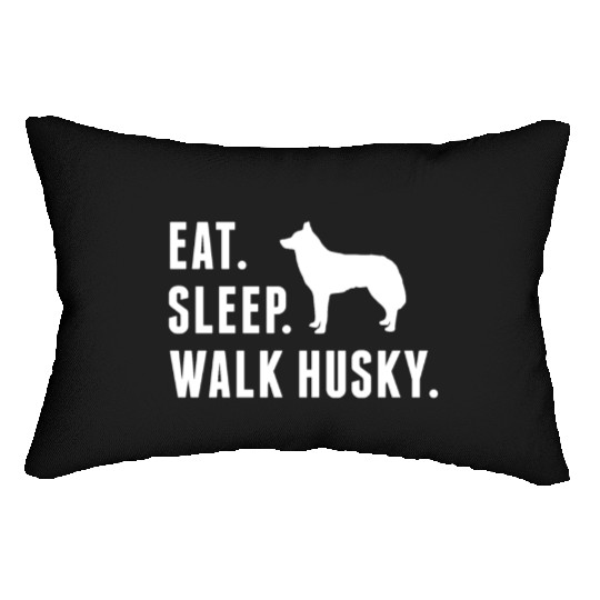 Eat Sleep Walk Husky Lumbar Pillows