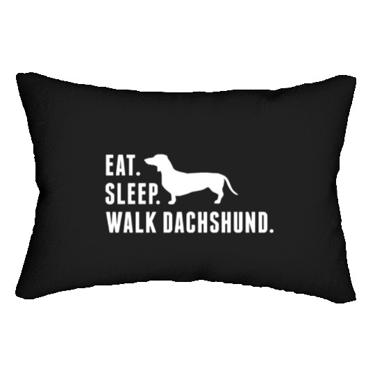 Eat Sleep Walk Dachshund Lumbar Pillows