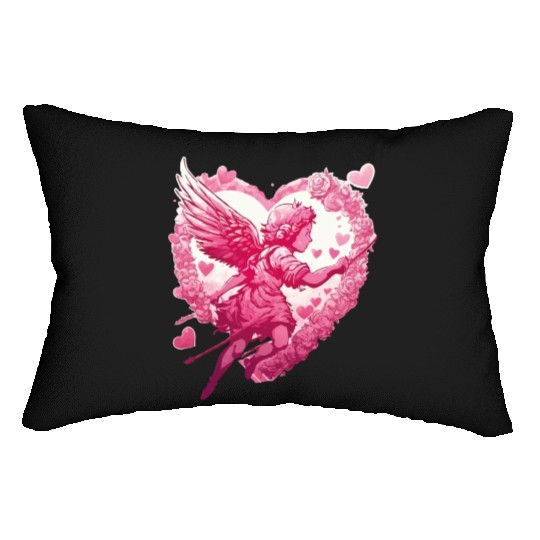 funny Cupid Valentine's Day girls Lumbar Pillows
