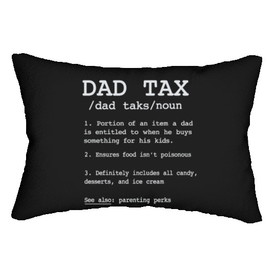 Vintage Dad Tax Definition Men Funny Father's Day Lumbar Pillows