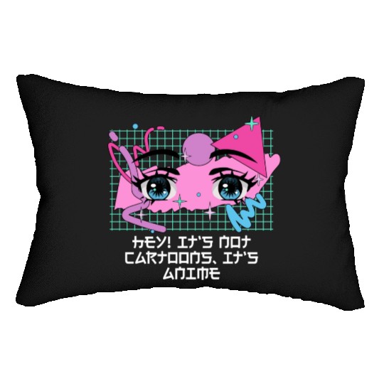 Its Not Cartoons Its Anime Funny Japanese Humor Ja Lumbar Pillows