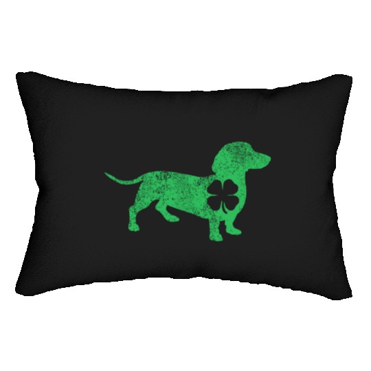 Dachshund Dog Shamrock St. Patrick's Day Saint Pad Lumbar Pillows