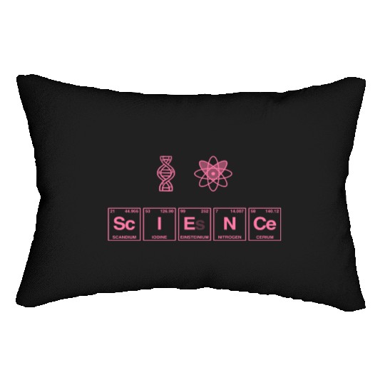 I LOVE SCIENCE - Periodic Table of Elements Lumbar Pillows