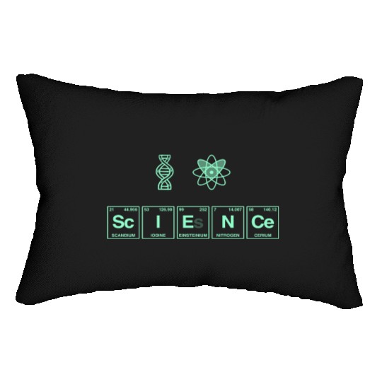 I LOVE SCIENCE - Periodic Table of Elements Lumbar Pillows