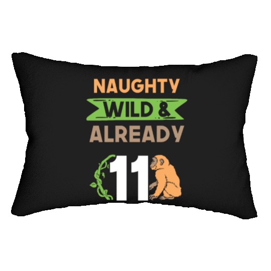 Gift 11 years birthday girl boy Ape Monkey Lumbar Pillows