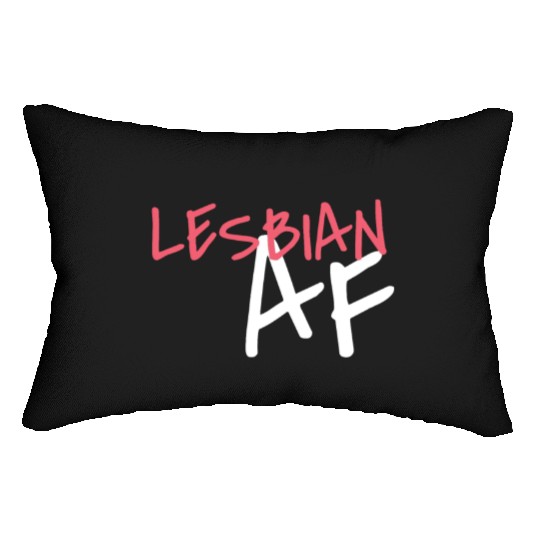 Lesbian AF LGBT Graffiti Pride Month Lumbar Pillows