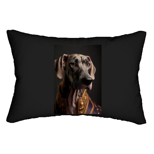 Great Dane Dog Breed Portrait Royal Renaissance An Lumbar Pillows