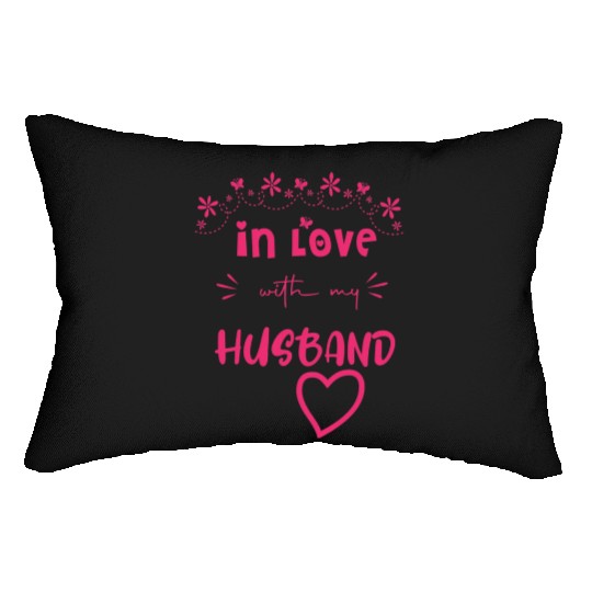 Love with My hasband Cute Valentine day Mom to Be Lumbar Pillows