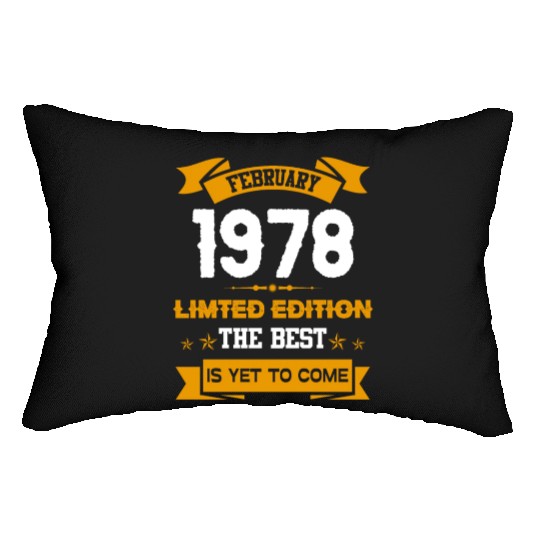 February 1978 Birthday Surprise Lumbar Pillows