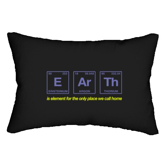 EARTH - written in elements of the periodic table Lumbar Pillows