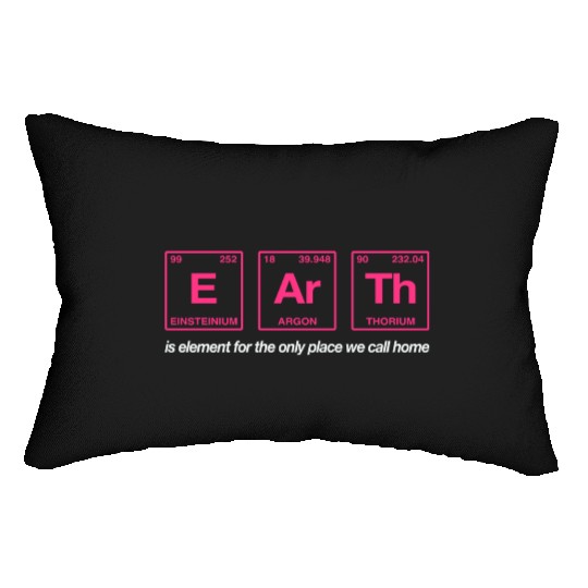 EARTH - written in elements of the periodic table Lumbar Pillows