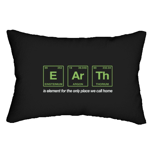 EARTH - written in elements of the periodic table Lumbar Pillows