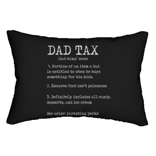 Vintage Dad Tax Definition Men Funny Father's Day Lumbar Pillows