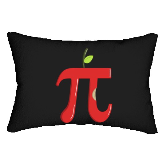 Apple Pi - Funny Pi Day Math Teacher Lumbar Pillows