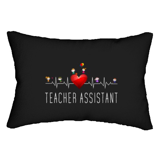 Teacher Assistant Heartbeat Kindergarten Lumbar Pillows