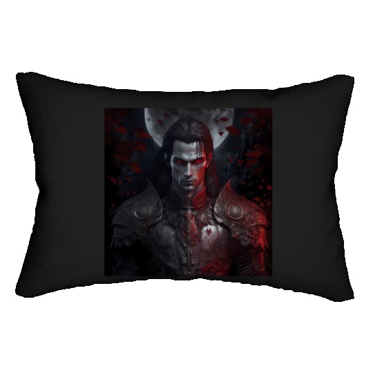 Dark fantasy vampire version 8 Lumbar Pillows