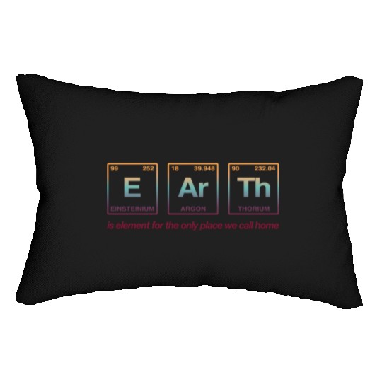 EARTH - written in elements of the periodic table Lumbar Pillows