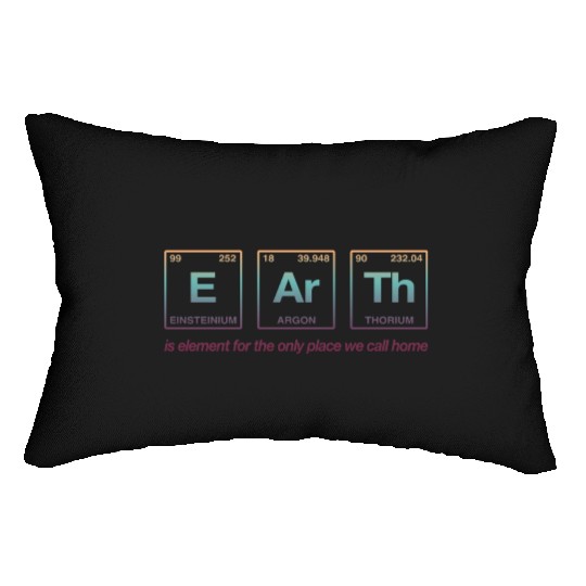 EARTH - written in elements of the periodic table Lumbar Pillows