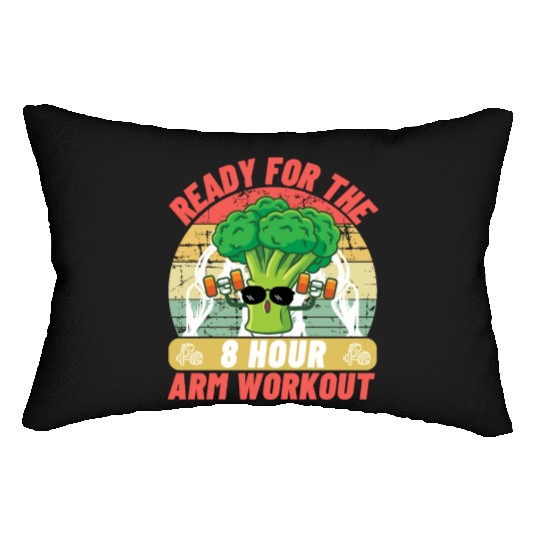 8 hour arm workout brokkoli Lumbar Pillows