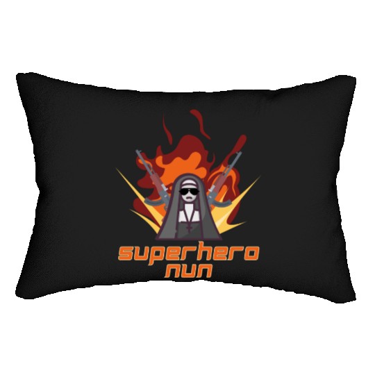 Superhero Nun Action Design Lumbar Pillows