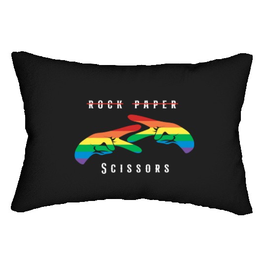Rock Paper Scissors | Funny Lesbian Pride LGBT Lumbar Pillows