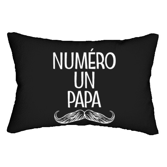 Numero Un Papa French Dad Fathers Day Number 1 Dad Lumbar Pillows