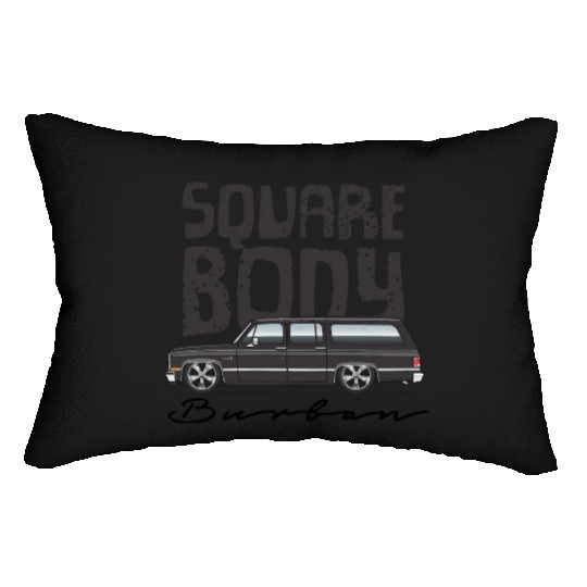 SQUARE Midnight Black Lumbar Pillows