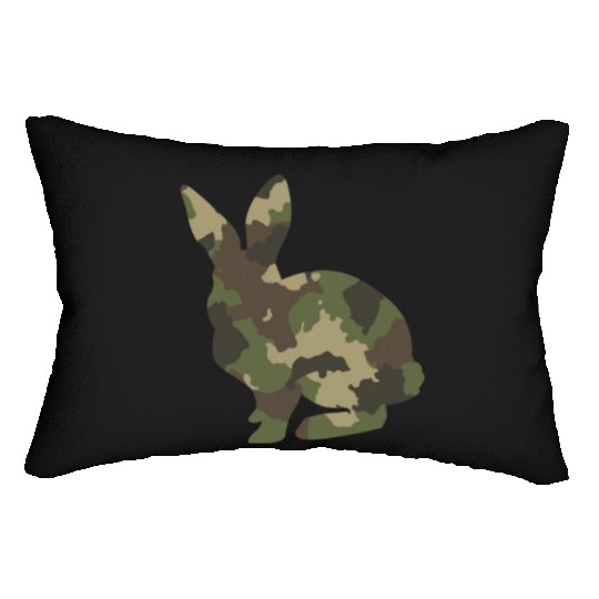 Bunny Camouflage Lumbar Pillows