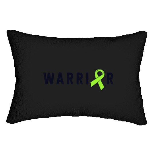 Warrior Lime Green Awareness Ribbon Lyme Disease Lumbar Pillows
