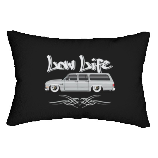 low life Light Silver Lumbar Pillows