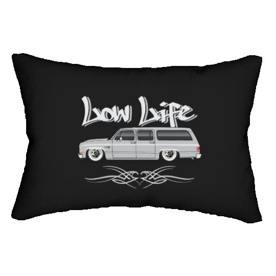 low life Light Silver Lumbar Pillows