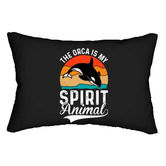 The Orca My Spirit Animal Lumbar Pillows