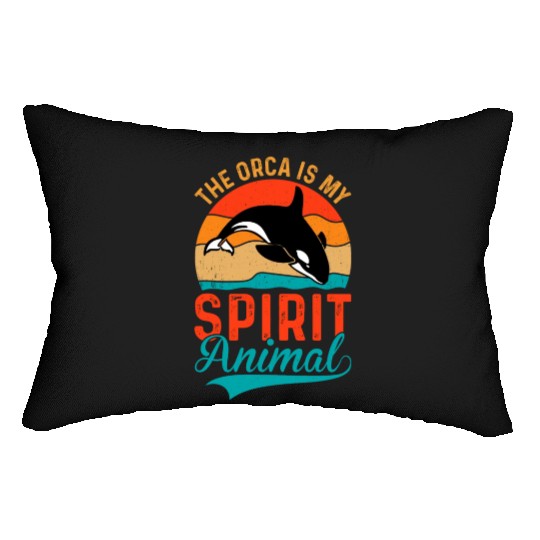 The Orca My Spirit Animal Lumbar Pillows